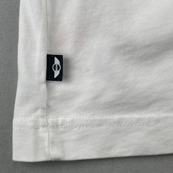 MINI Shirt Wmn XL White Logo Graphic BMW Mini Cooper Car Automotive Tee Crewneck - Picture 4 of 9